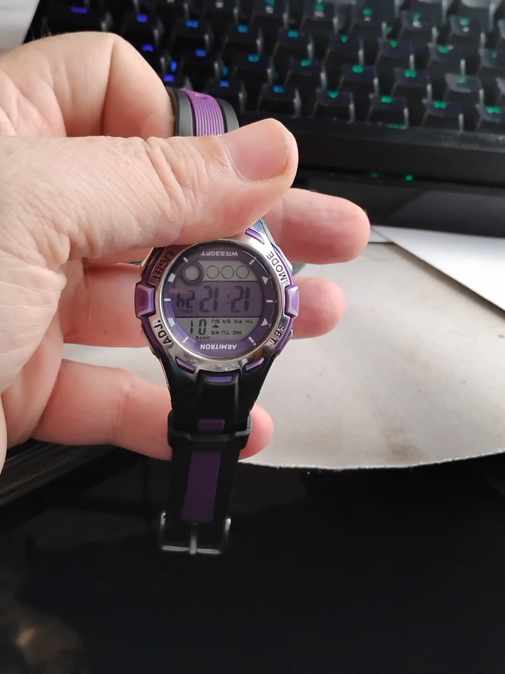 Armitron Purple Digital Sport Watch - Water Resistant